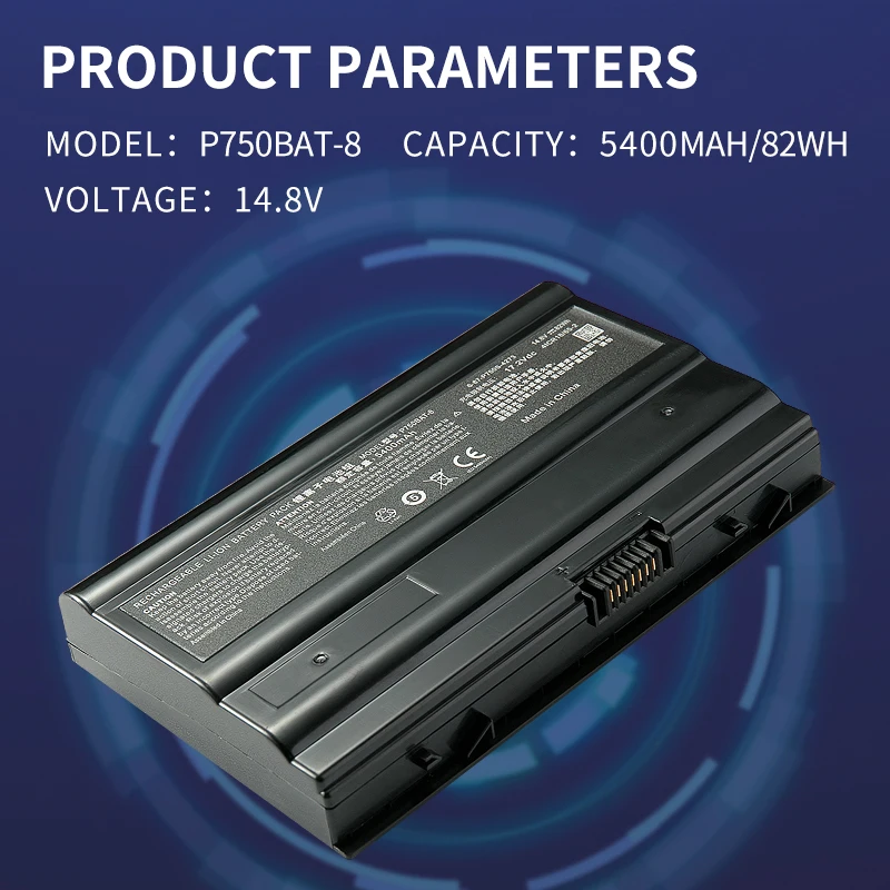 SOMI P750BAT-8 14.8V 82Wh Original Laptop Battery for Clevo P750ZM P775DM Terrans force X799 X599 - Image 4