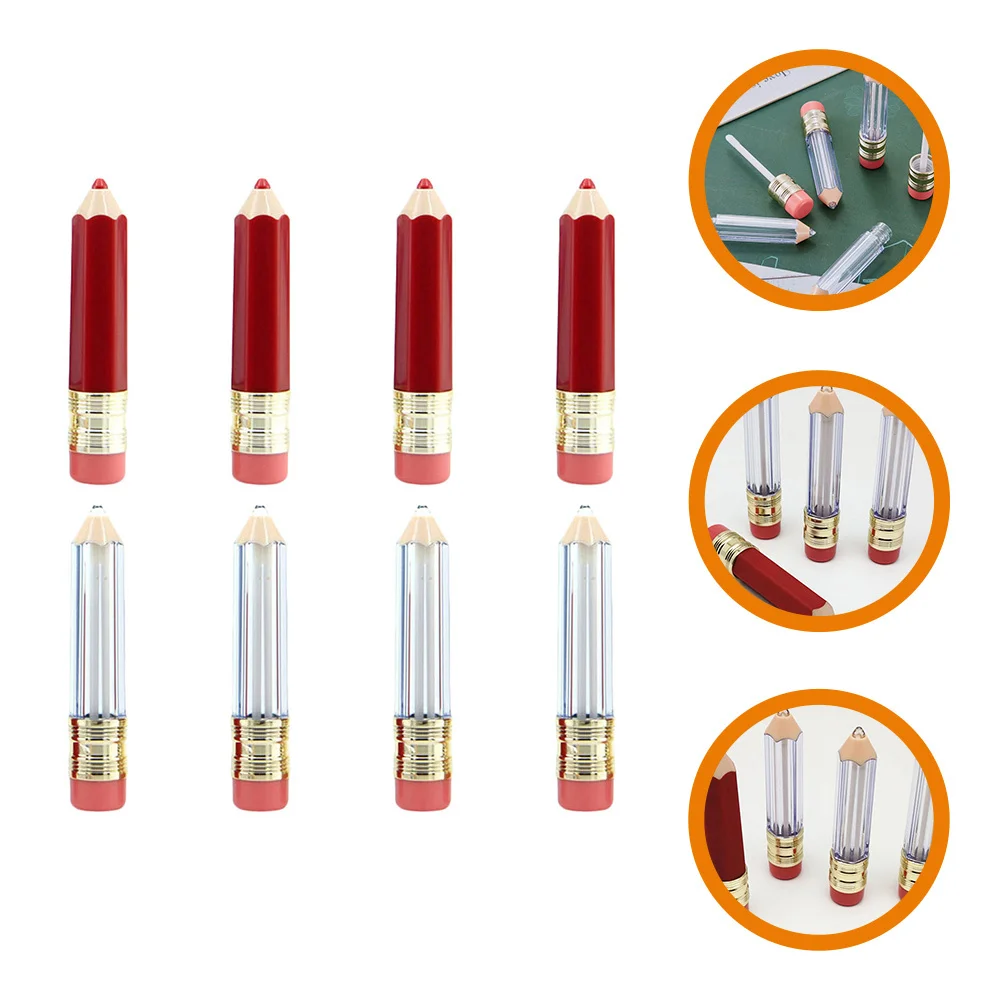 

8Pcs Pencil Lip Gloss Tubes Empty Refillable Containers with Applicator Ideal for Lip Balm Making Supplies Compact and Reusable