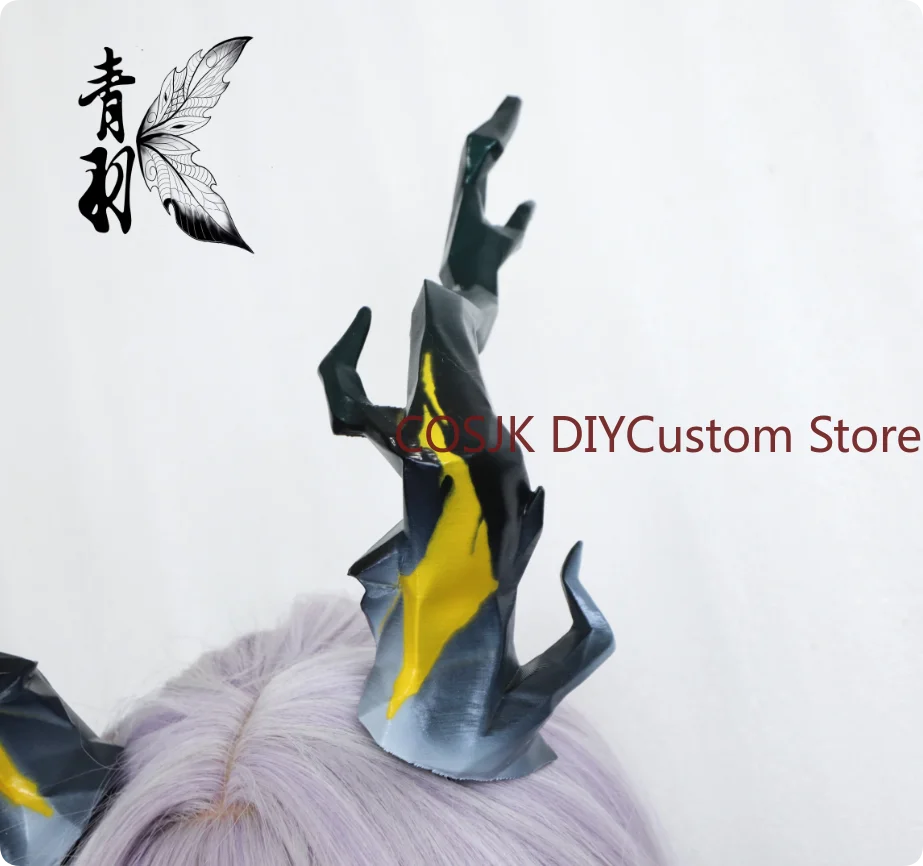 Hair Clips - ゲーム「アークナイツ」：エンドフィールド、3Dプリント製の小道具、ヘアクリップ、ヘッドドレス、角、ロールプレイ用アクセサリー、ヘアピン、コスプレ、ハロウィーンのプレゼント。