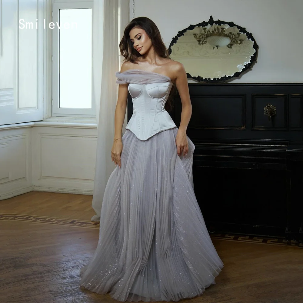 

Smileven Luxury A Line Prom Dress Sleeveless Illusion Evening Gowns Fasional Corset Occasion Dress Customized 2026