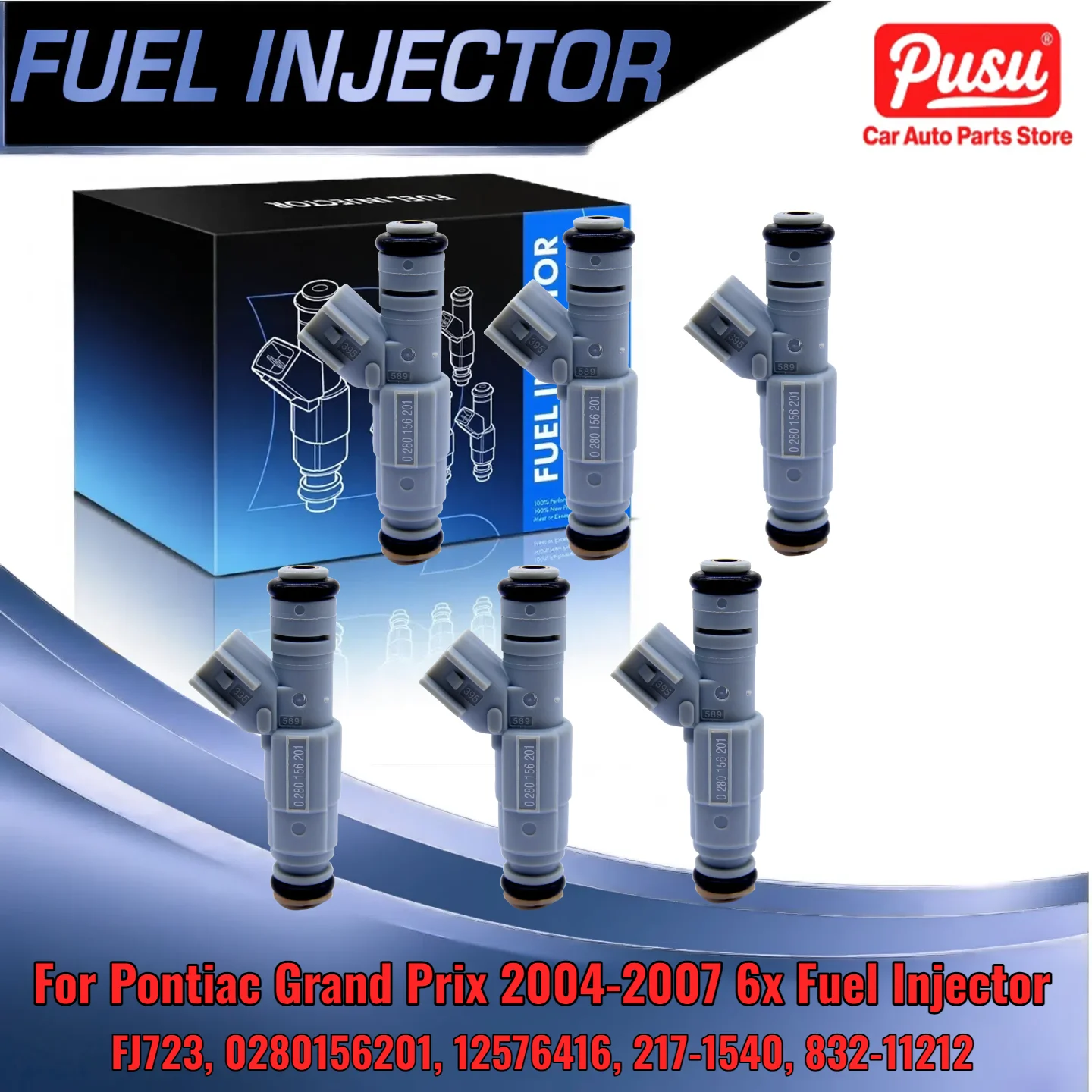 

6PCS Fuel Injectors For Pontiac 3.8L Supercharged V6 For Grand Prix 2004 2005-2007 FJ723