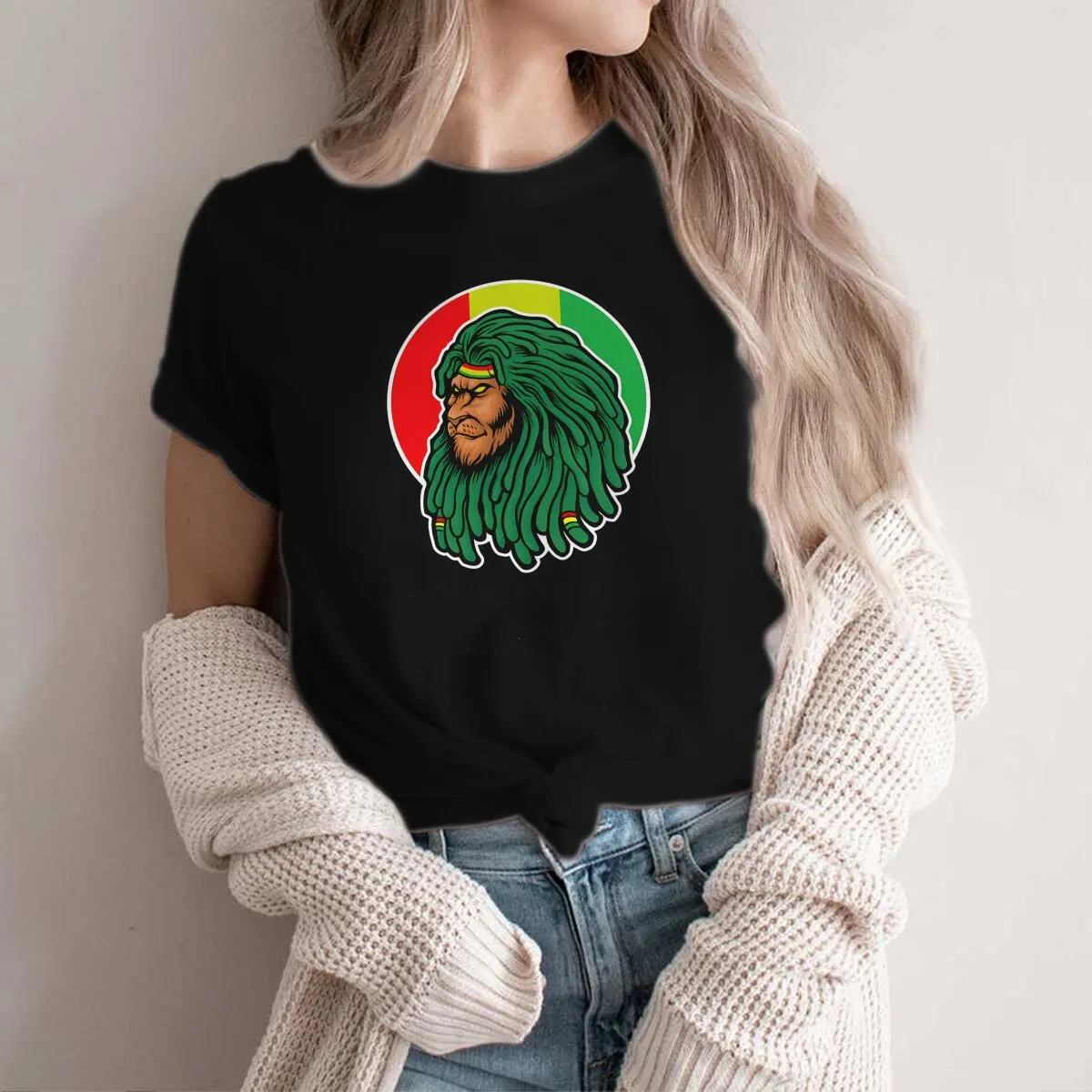 Dreadlocks Rasta Special TShirt Jamaica Lion Leisure Polyester T Shirt Newest T-shirt For Adult