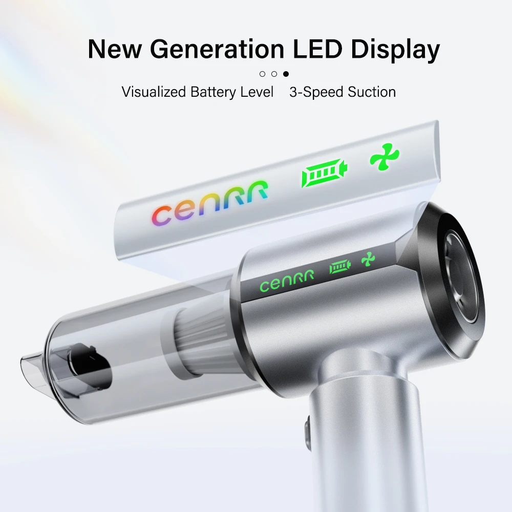 CENRR Wireless Mini Car Vacuum Cleaner Cordless Powerful Car Cleaner HandHeld Portable Appliance Vacuum Cleaner Cleaning Machine