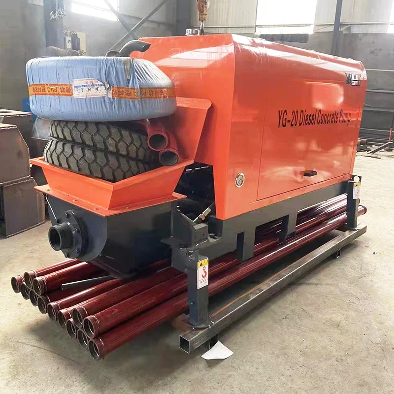

YG Customized Hot Selling YG30 Diesel Mini Trailer Concrete Pump Mixer For Small Construction 20m³/h Concrete Delivery Pump With