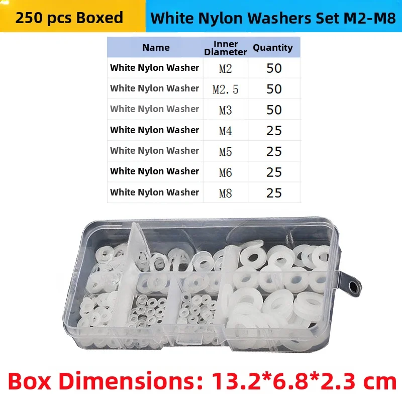 Insulating Spacer Set Nylon Washers Black,White,Black White Plastic Gasket Lightweight Construction Low-profile Design