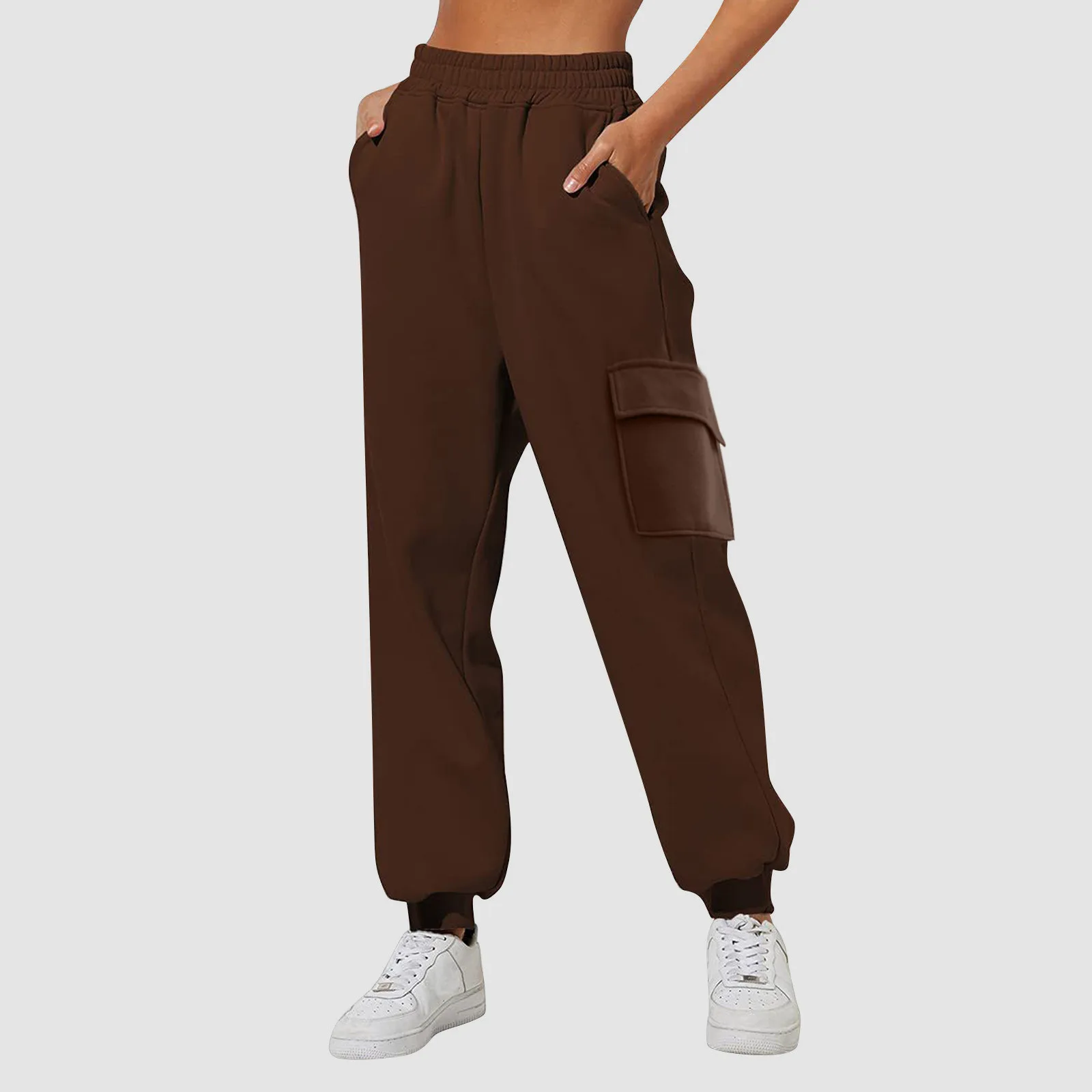 

Women’s Sweatpants Solid Color Wide Straight Leg Pants Bottom Winter Warm Pants Daily Casual Jogger Sweatpants Sports Trousers