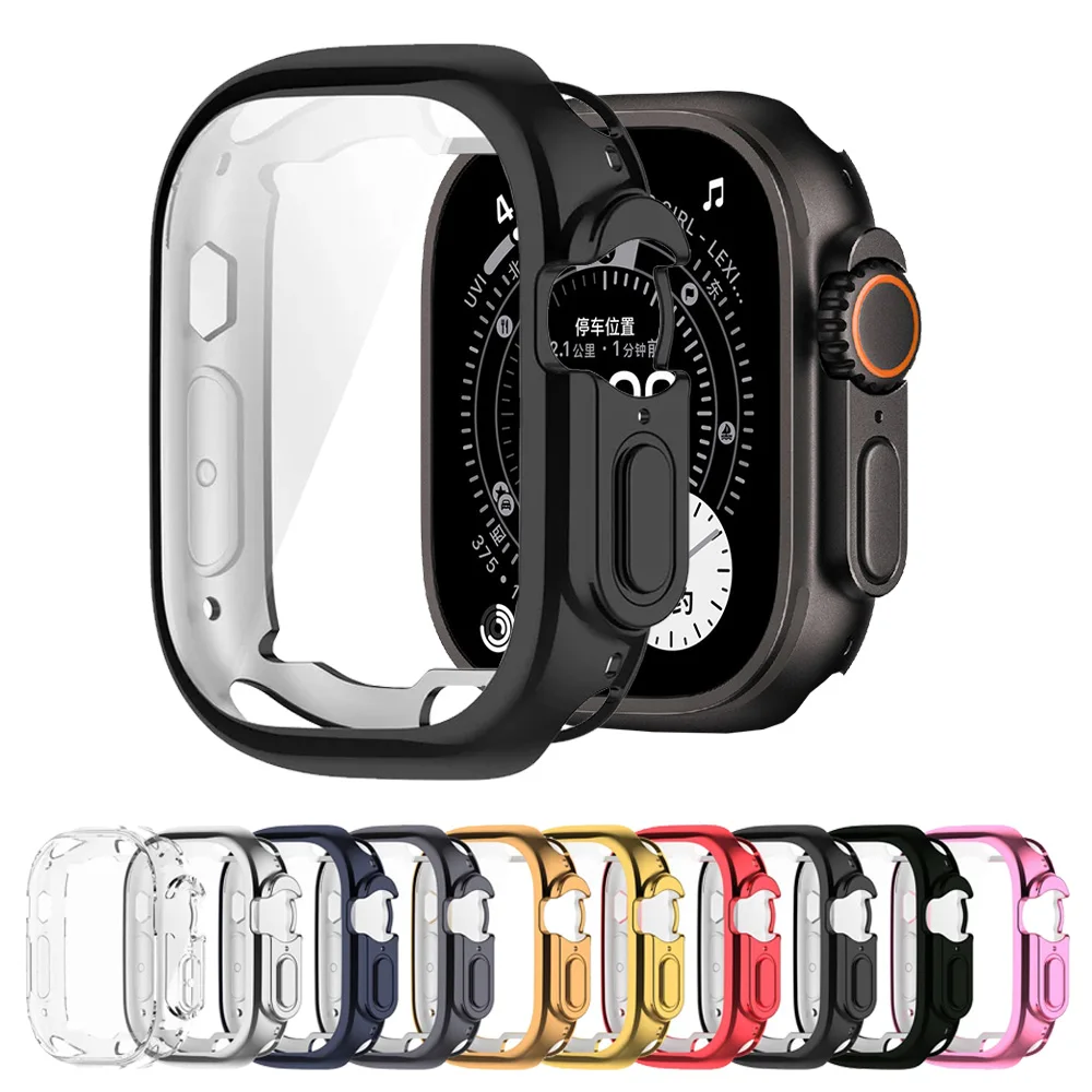 TPU Case For Apple Watch Ultra 3 49mm Screen Protector Cover 360 Full Coverage Shell iWatch Ultra 2 1 49mm Accessory Bumper Case