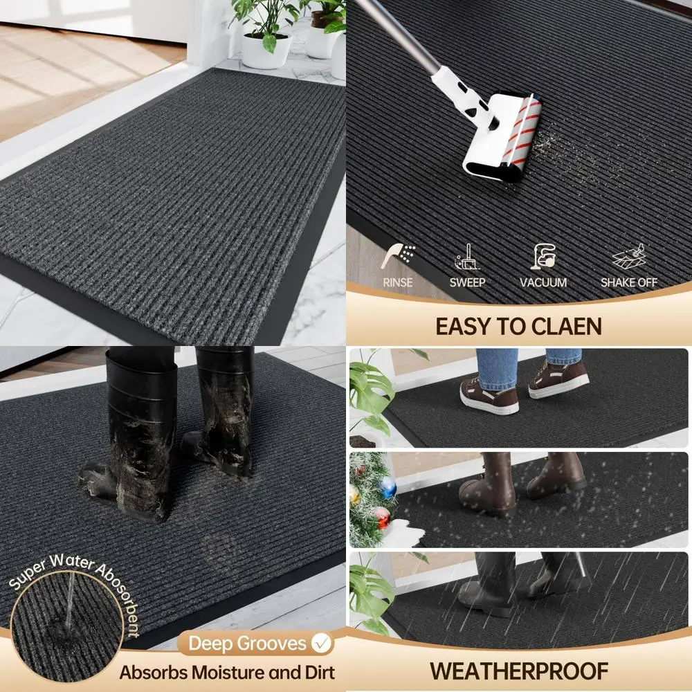 

All-Season 36" x 60" Waterproof Heavy-Duty Door Mat for Indoor and Outdoor Use, Stain and Fade Resistant Entrance Mat