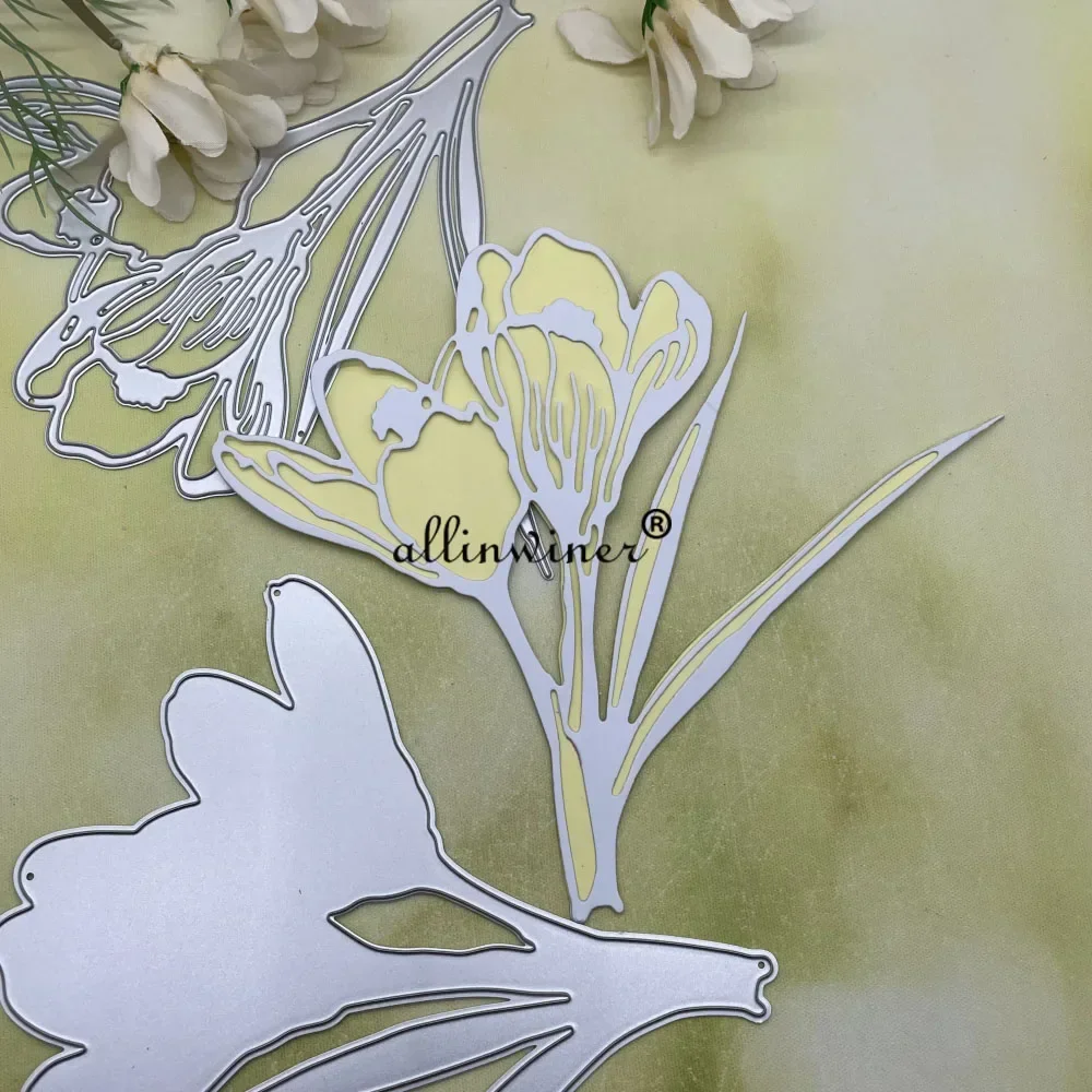 

Crocus Flower Metal Cutting Dies Stencils Die Cut for DIY Scrapbooking Album Paper Card making
