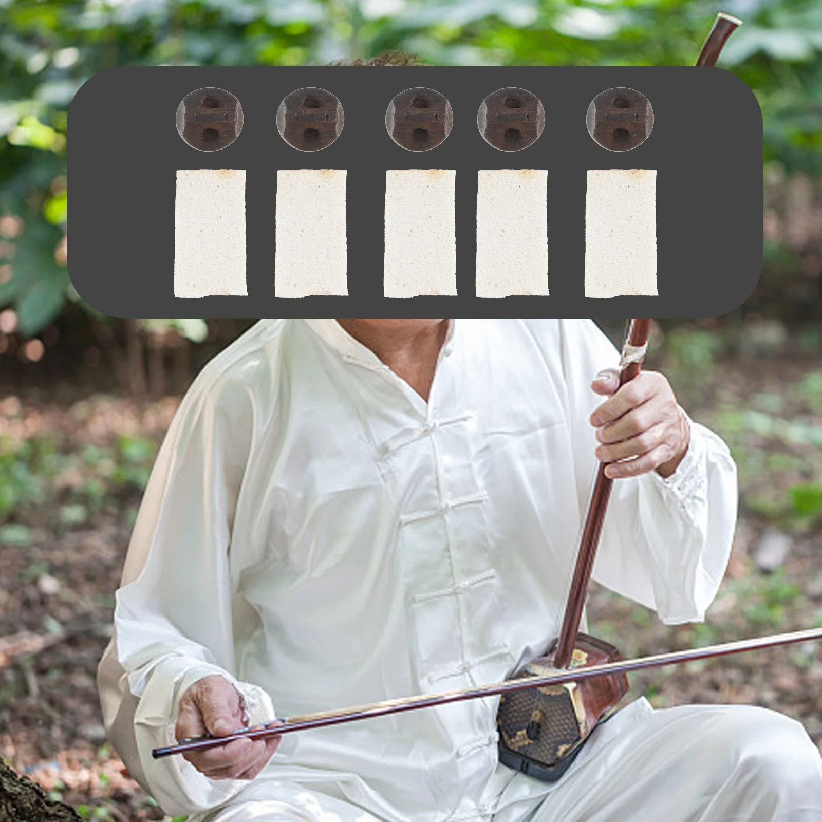 

5Sets Erhu Practice Muffler Durable Simple Easy Use Sound Practical Erhu Mute Effective Overtones Reduction