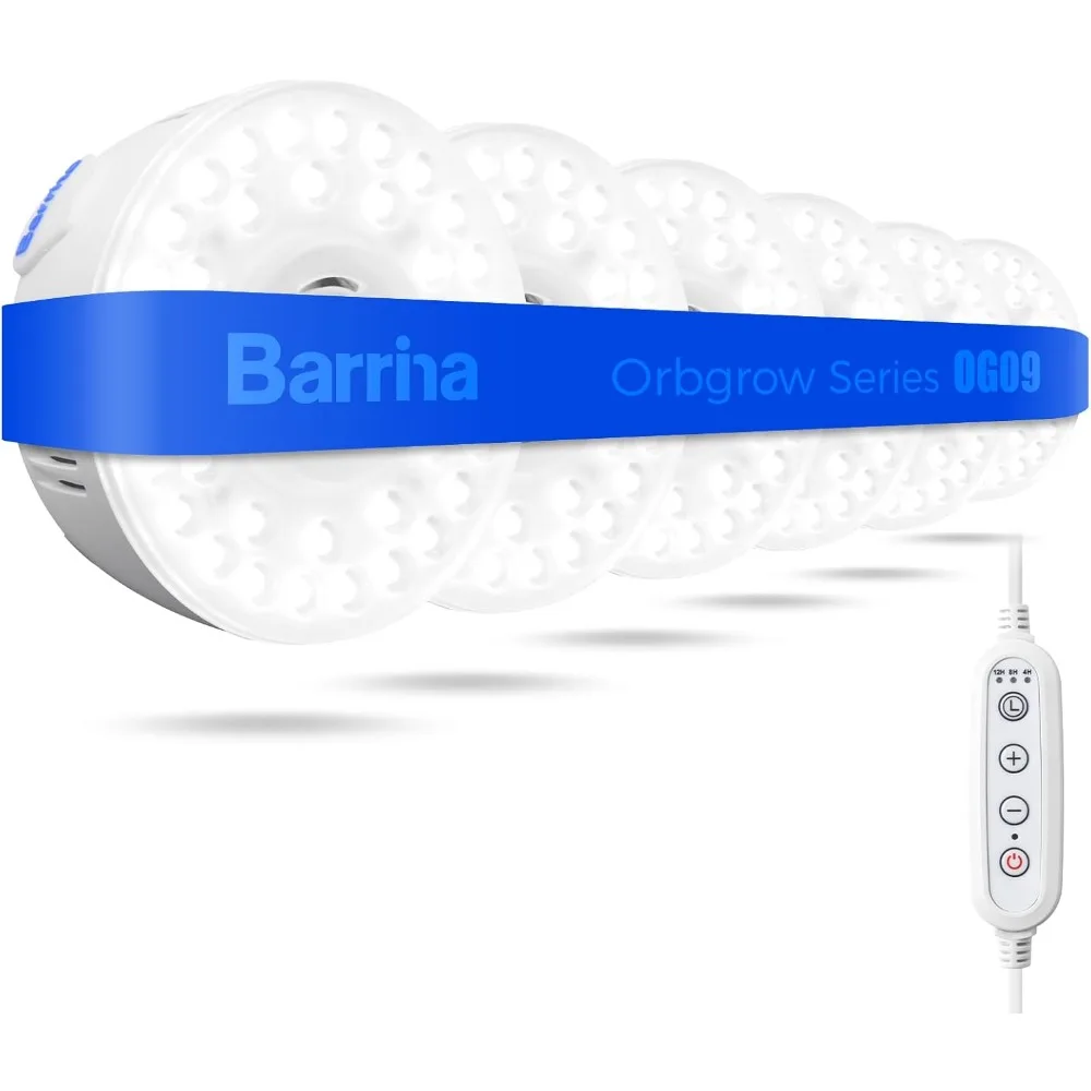 ضوء نمو LED كامل الطيف 54 وات، 5000 كلفن، 6 × 9 وات، يمكن مقارنه بقدرة 810 وات، مثالي لنمو النباتات الداخلية #1