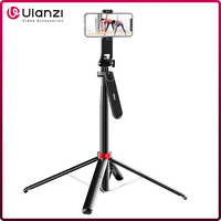 Ulanzi MA09 Bluetooth Remote Control Selfie Stick Tripod with Gopro Mount 1/4'' Screw GoPro Phone Stand for Live Streaming Vlog