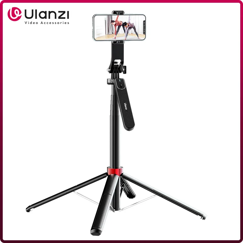 Ulanzi MA09 1.8M Bluetooth Pilot Zdalnego Sterowania Selfie Stick Statyw ze Śrubą 1/4\" 360 °   Obrotowy stojak na telefon do transmisji na żywo Vlog