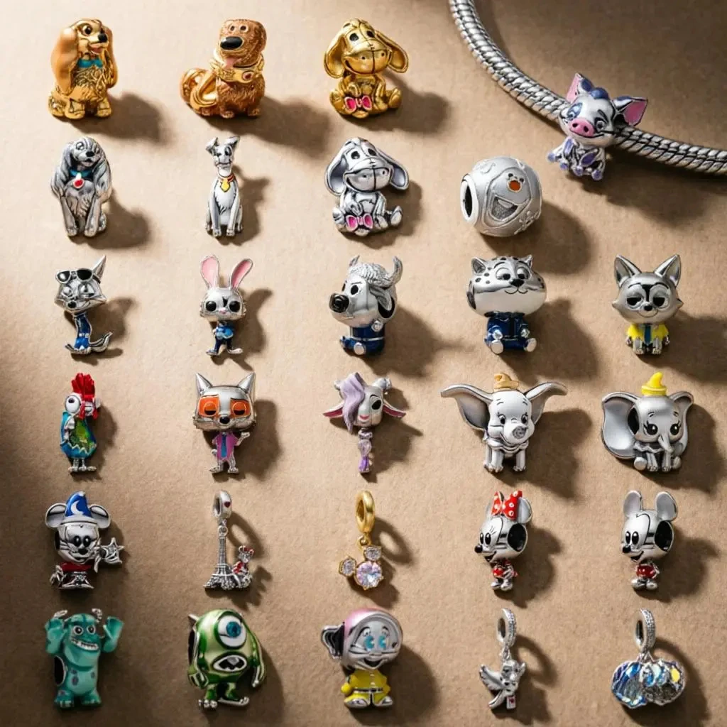 Potdemiel DIY Women's Jewelry Gift - Pixar Monster Moana Pua Piggy Piggy Mickey Mouse Beads Fashion Bracelet Accessory