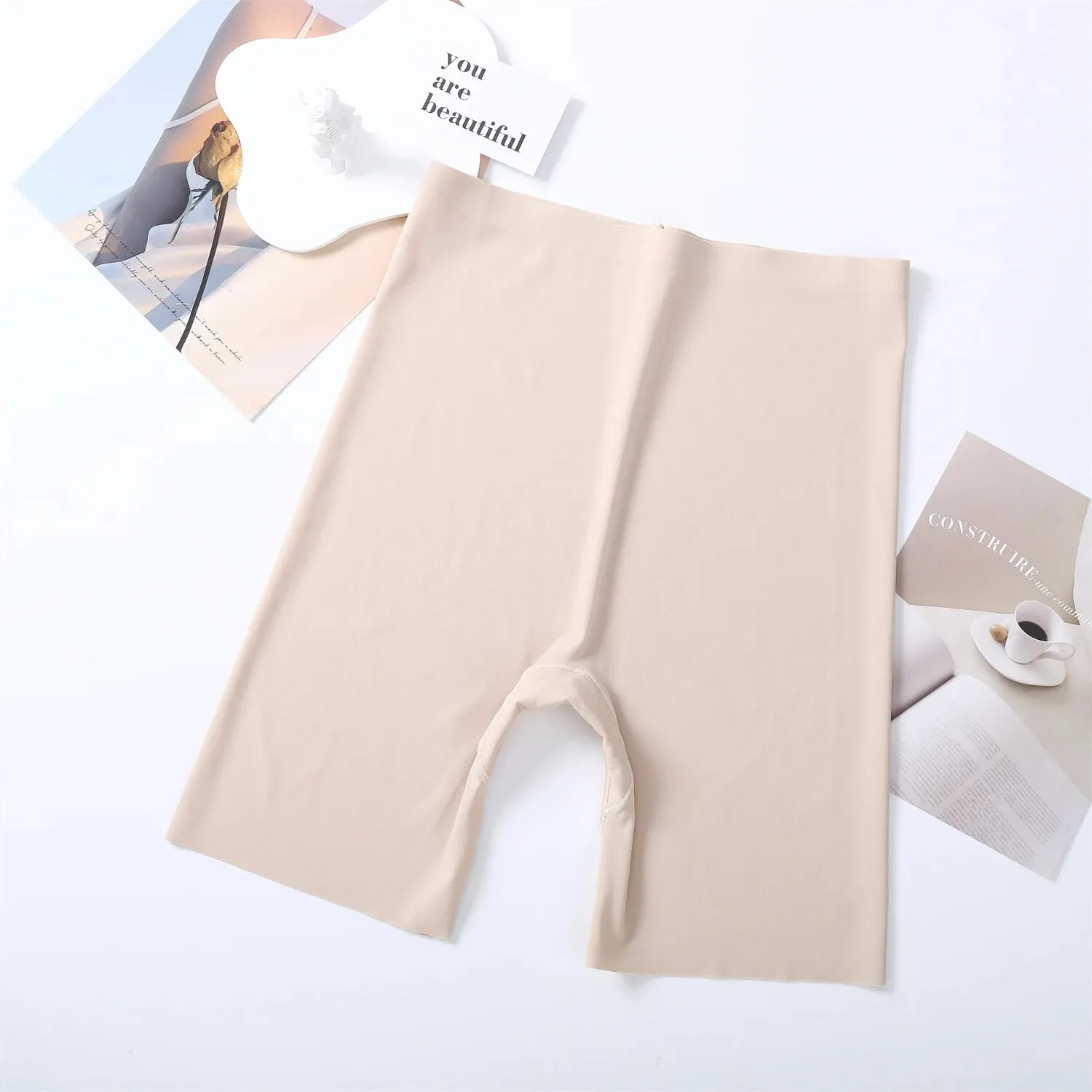 Seamless High Waist Shorts Panties For Women Tummy Control Hip Lift Ice Silk Safety Pants Sports Underwear Boyshorts Boxer — 1