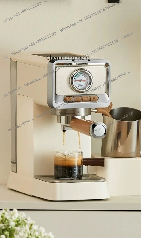 

Vintage coffee machine home small office grinding integrated, semi-automatic