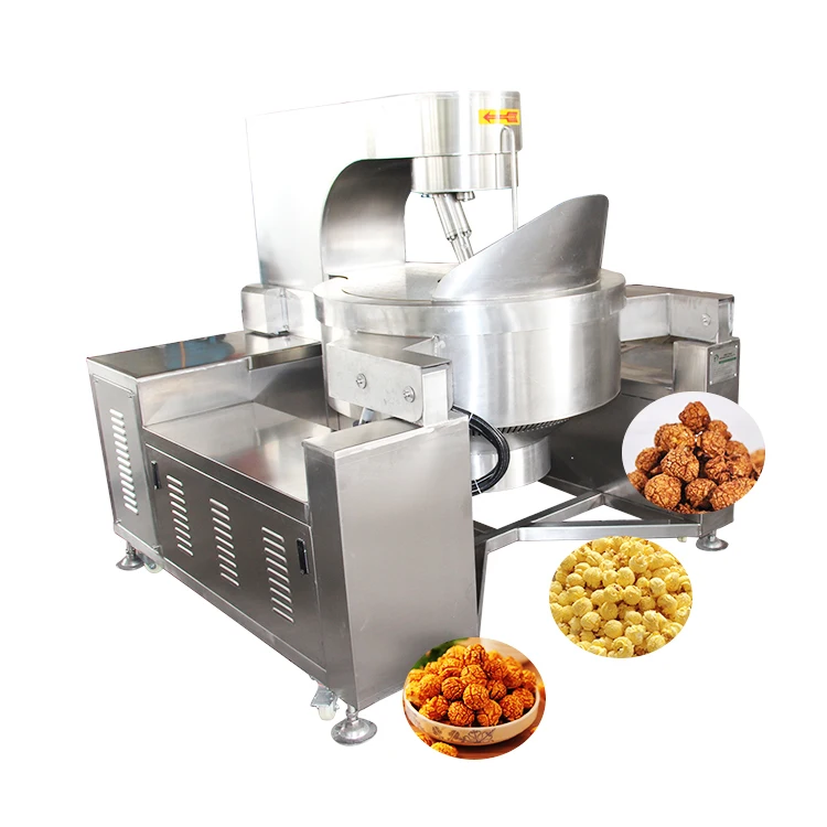 Automatic High Efficiency Popcorn Making Production Line Flavored Popcorn Maker Ball Shape Pop Corn Making Machine