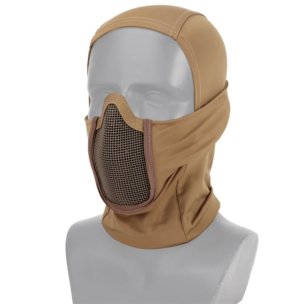 Tactical Headgear Mask Airsoft Half Face Mesh Mask Cycling Hunting Paintball Protective Mask Shadow Fighter Headgear