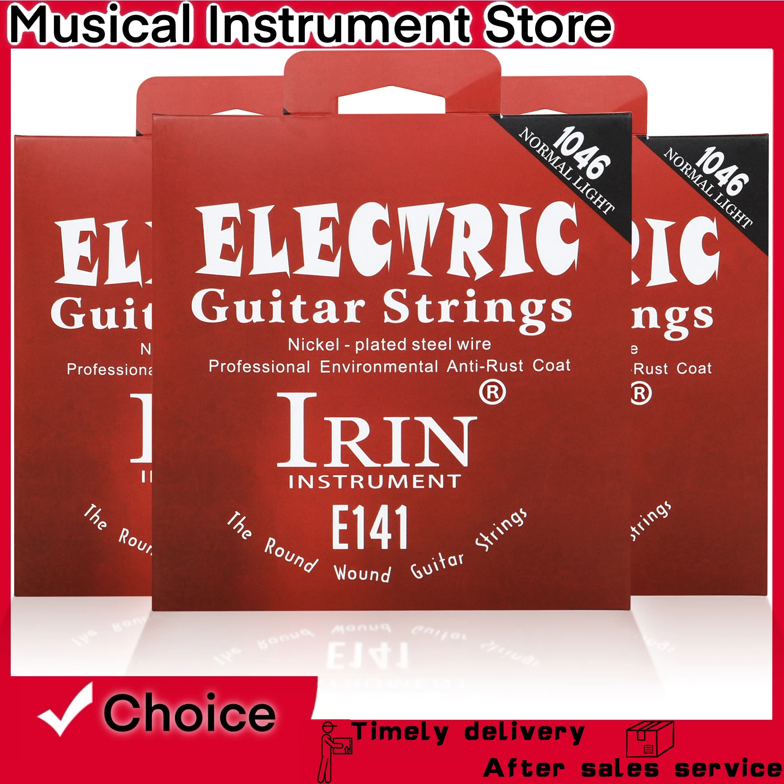 IRIN Electric Guitar Strings High Carbon Alloy Nickel Steel Wrap Professional Beginner Practice Use Strings Electric GuitarParts