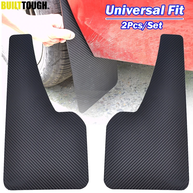 Universal vorne oder hinten 2 Stück Schmutzfänger Spritzschutz Kotflügel Kohlefasereffekt Schmutzfänger Auto Auto Van SUV Pickup Zubehör