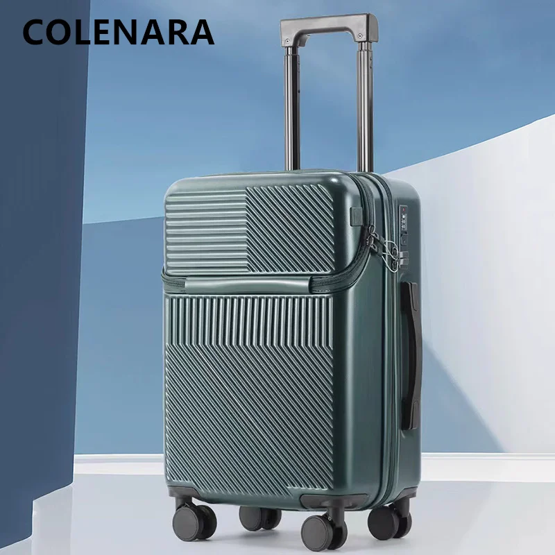 COLENARA Multi-functional Suitcase USB Charging Boarding Box Front Opening Trolley Case Case 20