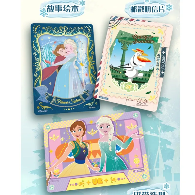 بطاقات ديزني فروزن الطبعة البلاتينية أغاني مجموعة الرحلة بطاقة نادرة إلسا آنا الأميرة أنيمي الطرفية دمى هدايا