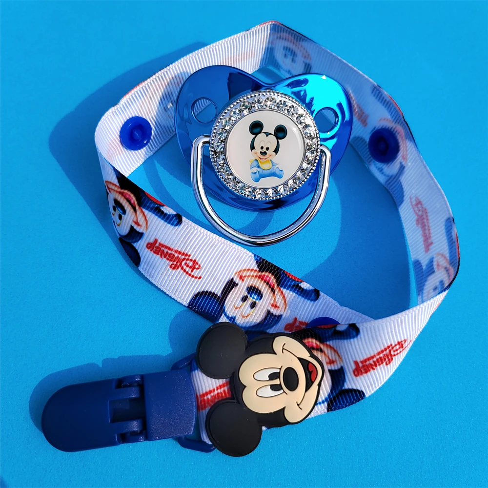 [1 set =1Pcs nipple + 1Pcs lid + 1Pcs cloth strip] Disney Cartoon Print Silicone Newborn Boy BPA-free Nipple Helmet with lid