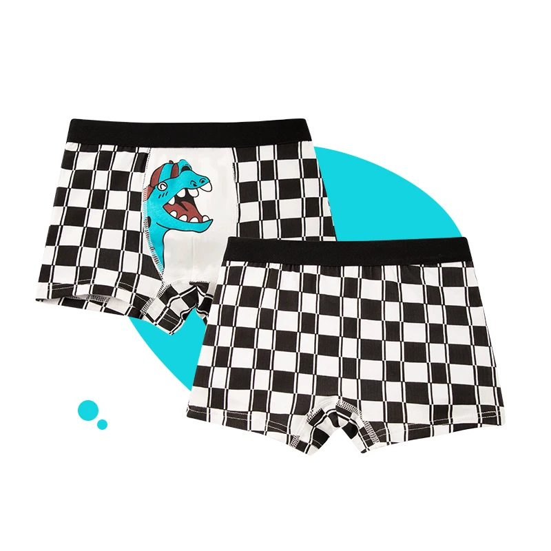 4Pcs/Set High Quality Cotton Boy Boxer Brief Cool Dinosaur Pattern Kids Boxers Breathable Children Underwear Soft Bottom Panty