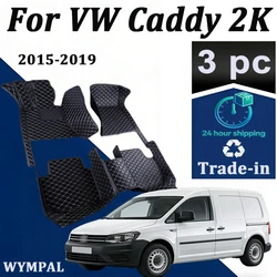 Car Mats For VW VW Caddy 2K 2015~2019 Waterproof Accesorios Para Auto Car Floor Mats Tapetes Para Carro Car Accessories