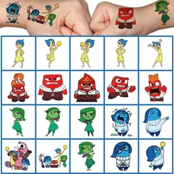 20pcs/set Inside Out 2 Tattoo Stickers  Disney Movie Mood Waterproof Tattoo Stickers Children Party Decoration Decal  Toys Gifts