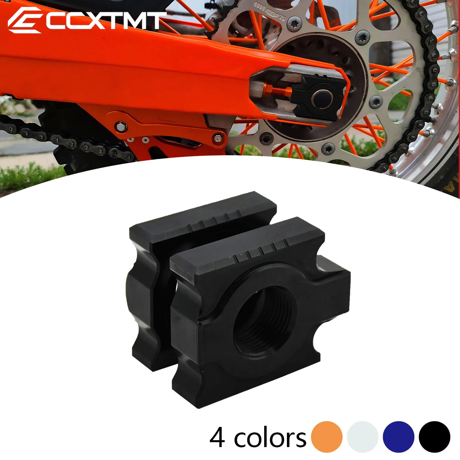 20mm CNC Aluminum Rear Chain Adjuster Axle Block For KTM 125 150 200 250 300 350 400 450 EXC EXCF XC XCF XCW SX SXF 2008-2023