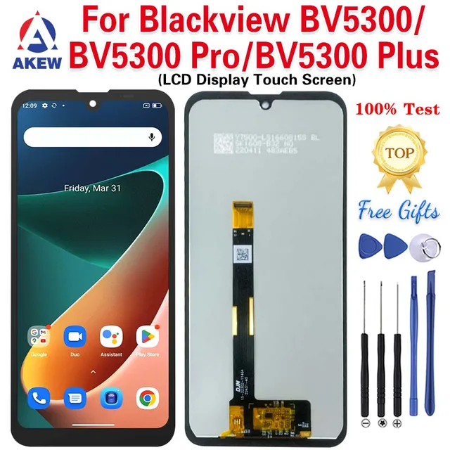 AKEW oryginalny dla BLACKVIEW BV5300 Pro wyświetlacz LCD nowy BV5300 Plus ekran dotykowy BV5300 BV5300Pro BV5300Plus części zamienne