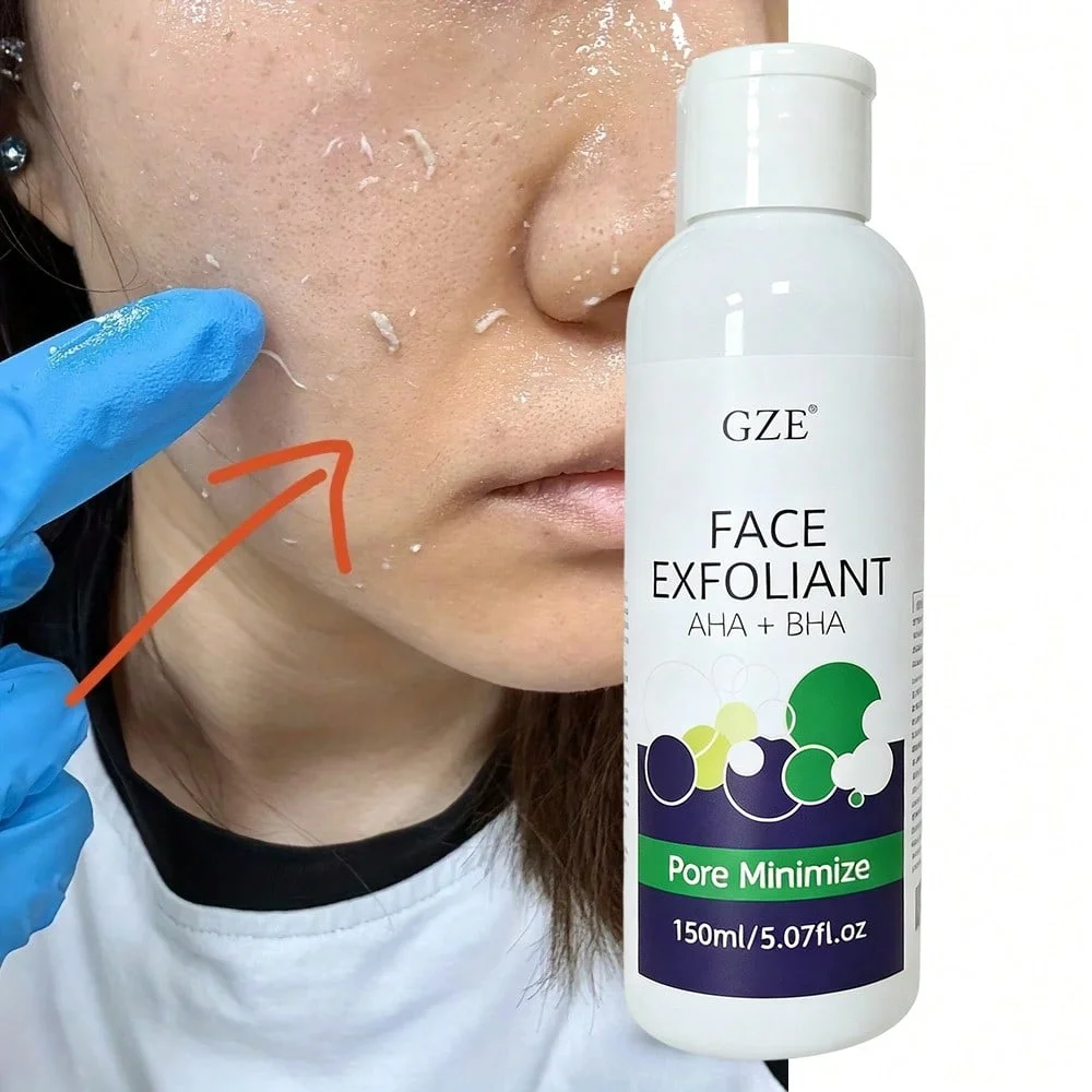 GZE Face Exfoliant, Pore Minimizing Liquid Exfoliator, Gentle Peel to Remove Dead Skin, Clear Blackheads & Refine Large Pores view 5