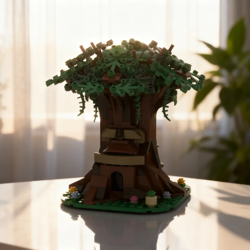 

384 детали MOC Zelda: Меч Кокири, Модель Деку-Три, Конструктор, Креативный подарок, Коллекционный декор, Премиум-класс для детей и взрослых