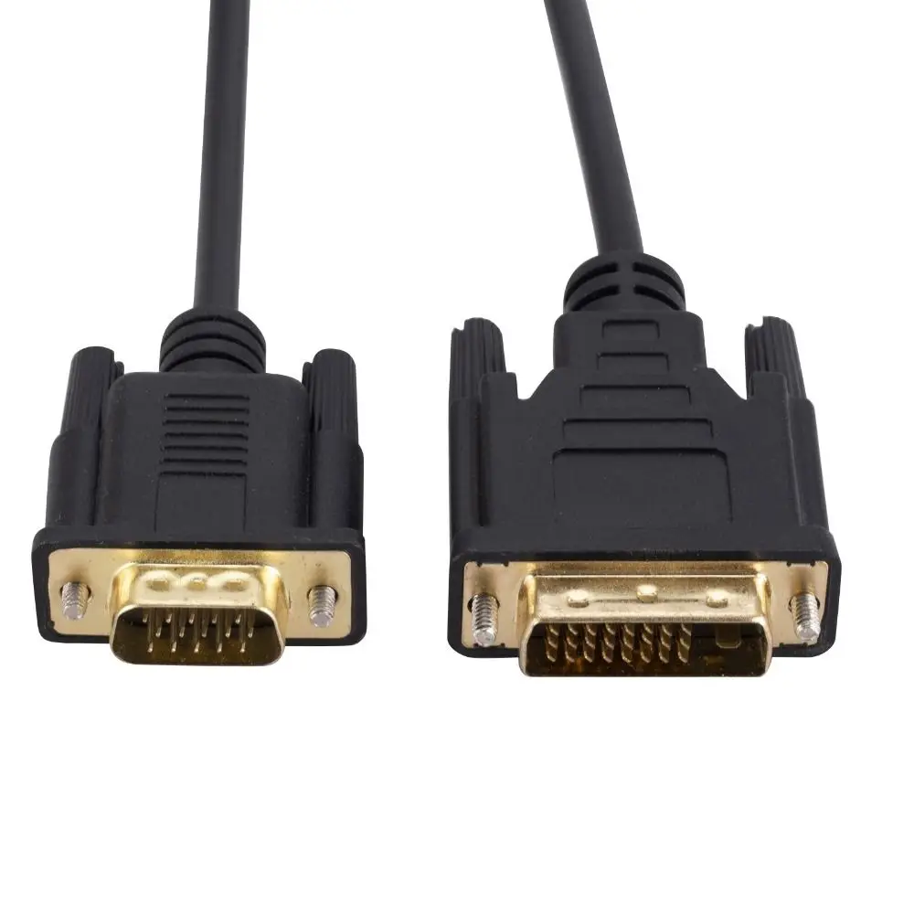 DVI 24+1 Dvi 24+1 To Vga Cable Video Converter Male To Male Dvi To VGA Cable Adapter HD 1080P Gold Plated