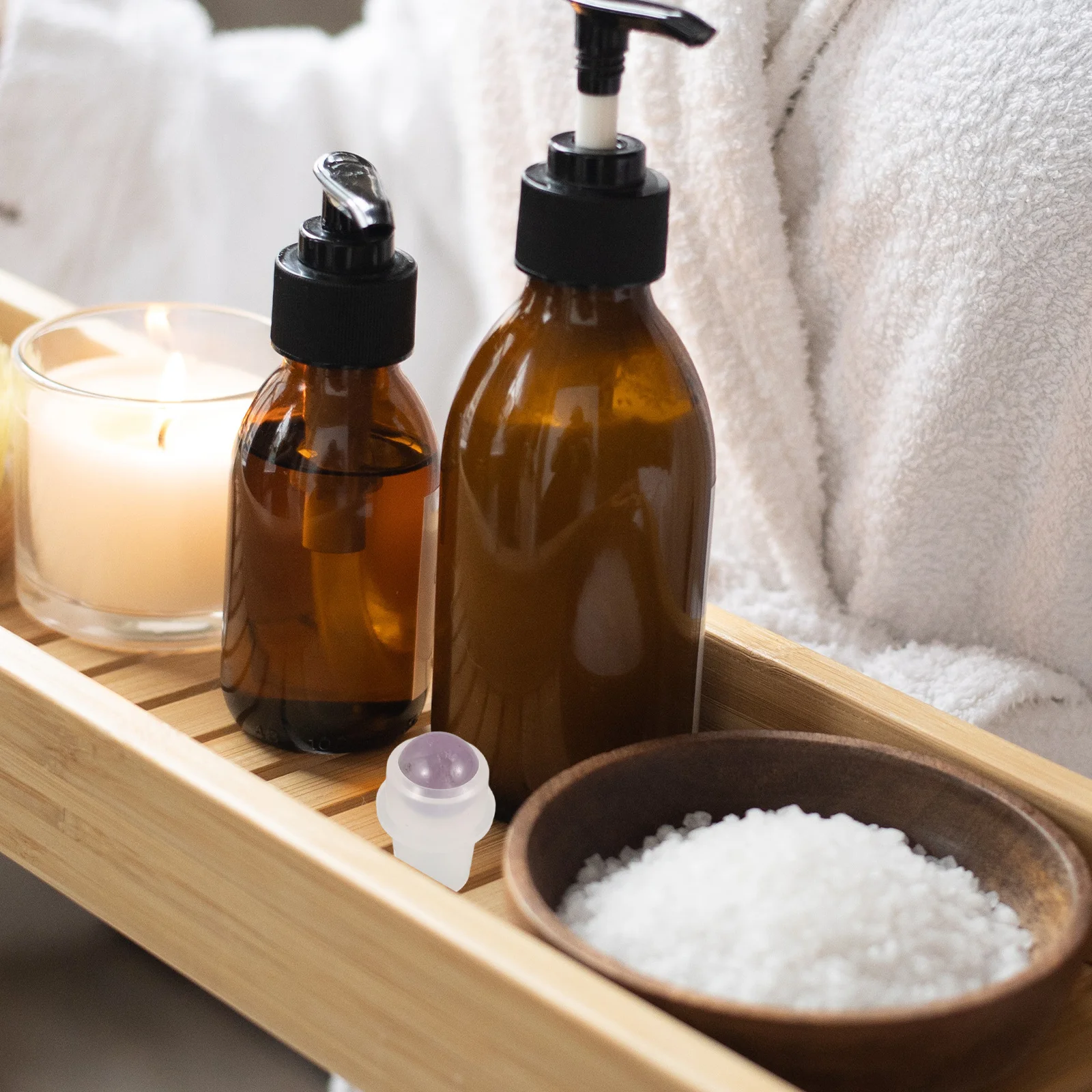10 pz Bottiglia di Olio Essenziale di Ricambio Roller Sfere di Vetro Lucido Per Profumo Lip Gloss Smalto Per Unghie Acne Liquido Semi-Prezioso