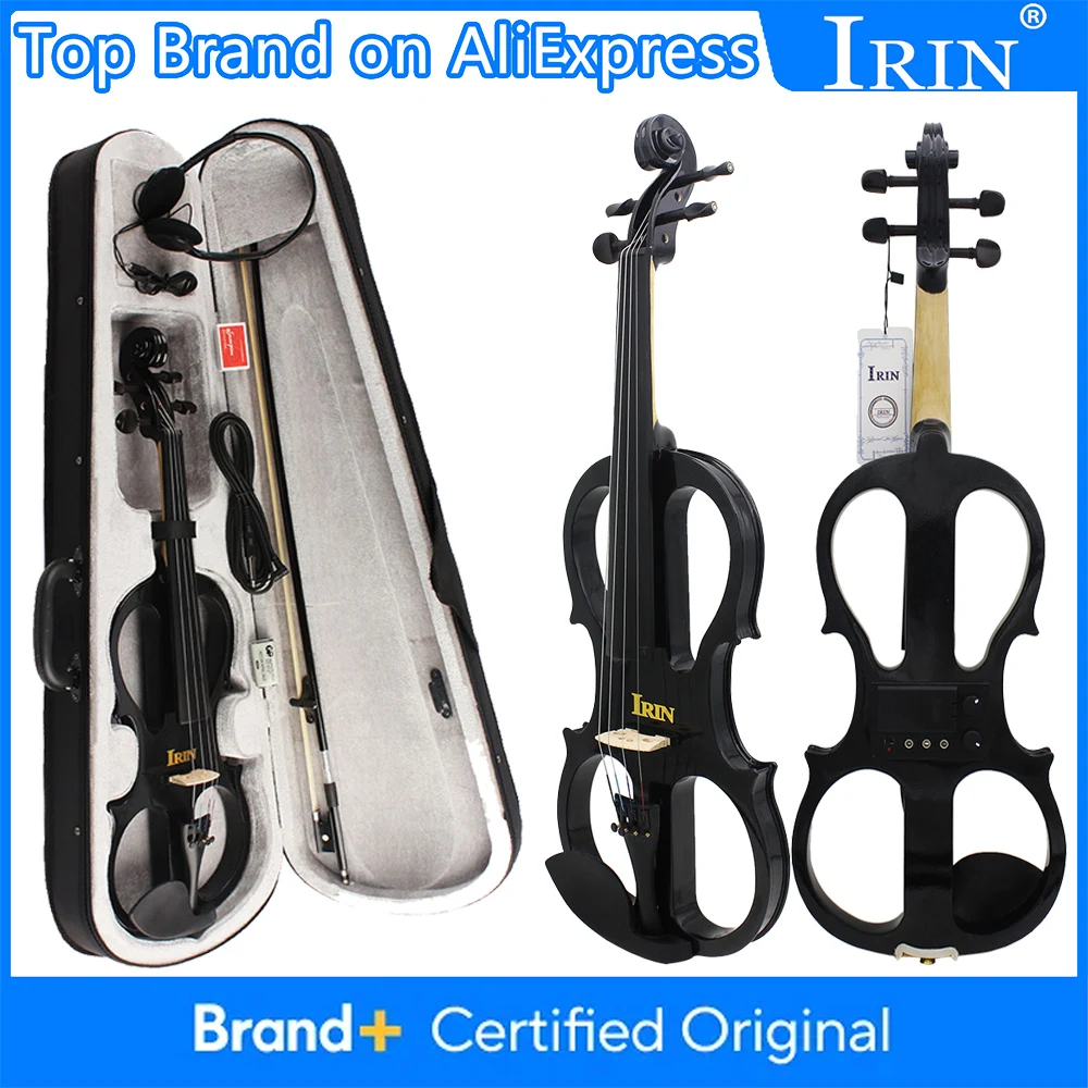 

IRIN AU-03 Electric Smart Violin 4/4 Size Set Pro Silent Electric Violin with Case Headphones Cables Violin Kit for Beginner