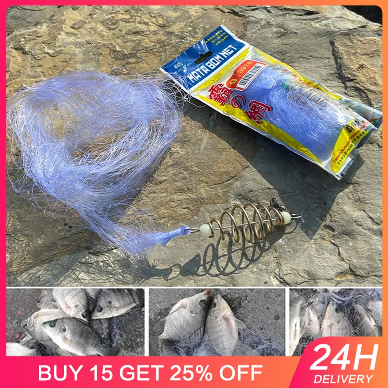 Overlord Bundle With Float Trap Sea Lake Freshwater Fishing Accessories For Fishingman Copper Shoal Cast Gill Feeder Fish Net