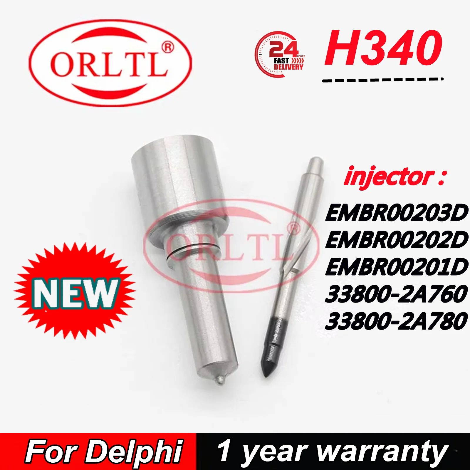 

Дизельная форсунка H340 Инжектор Delphi EMBR00203D EMBR00202D EMBR00201D 33800-2A760 33800-2A780 338002A760 338002A780