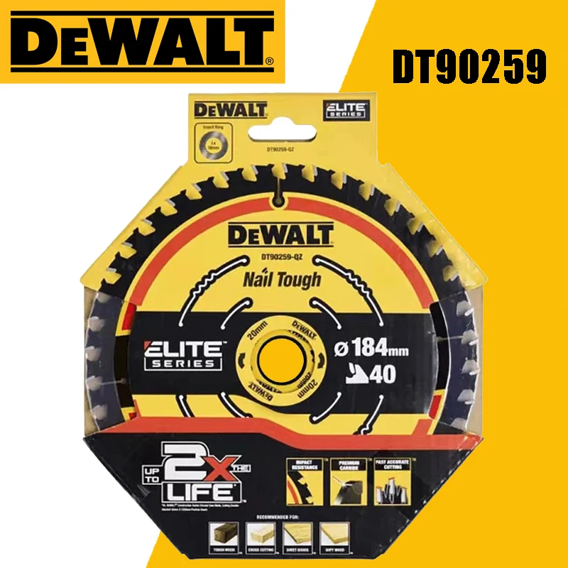 DEWALT-Série de lâminas de serra circular, alta dureza, corte rápido, corte de carpintaria, acessórios especiais para ferramentas elétricas