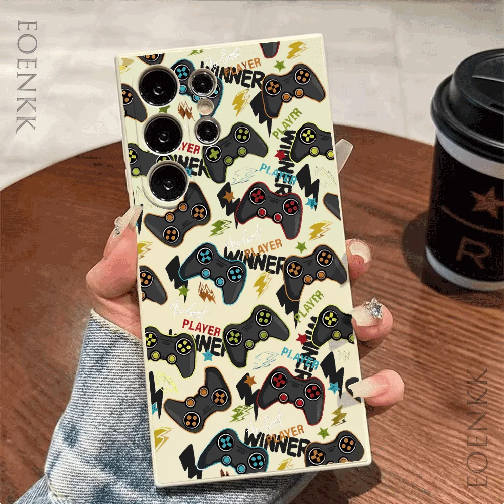 Gamepad Pattern Printing Phone Case For Samsung Galaxy Note 10 20 Lite S25 S24 S23 S22 S21 S20 Ultra FE Plus 5G Silicone Cover