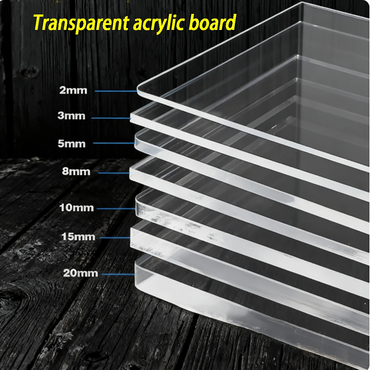 Thickness 1-20mm Transparent Plastic Board/Transparent Acrylic Board/Customized Laser Cutting Processing