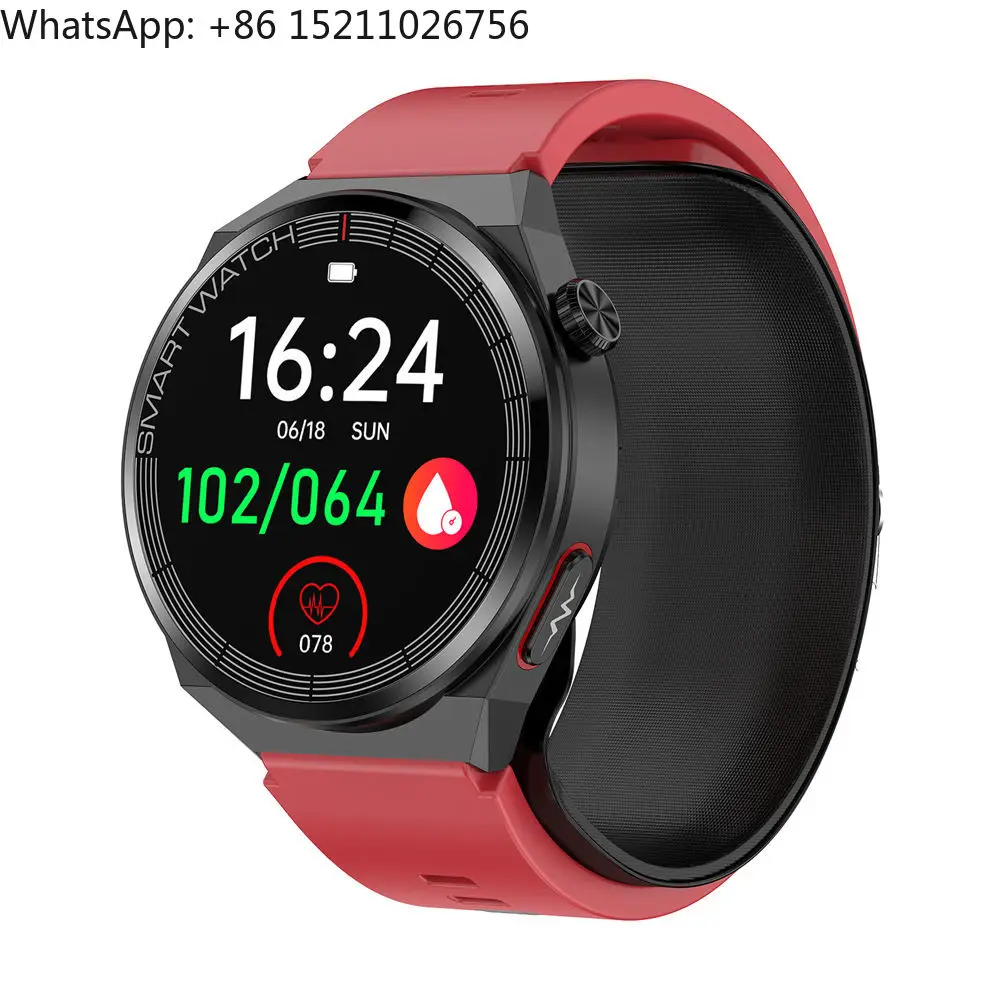 health care smartwatch TK62 ECG sleep tracker smart watch with Air Pump airbag blood pressure meter connected watch