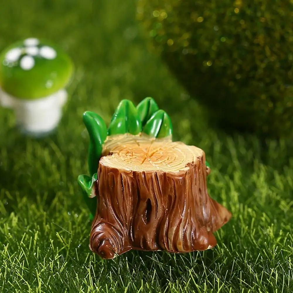 

9 Styles Cute Simulation Tree Stump Tree Stump Shape Cartoon Resin Small Tree Stump DIY Tree Stump Ornaments Courtyard