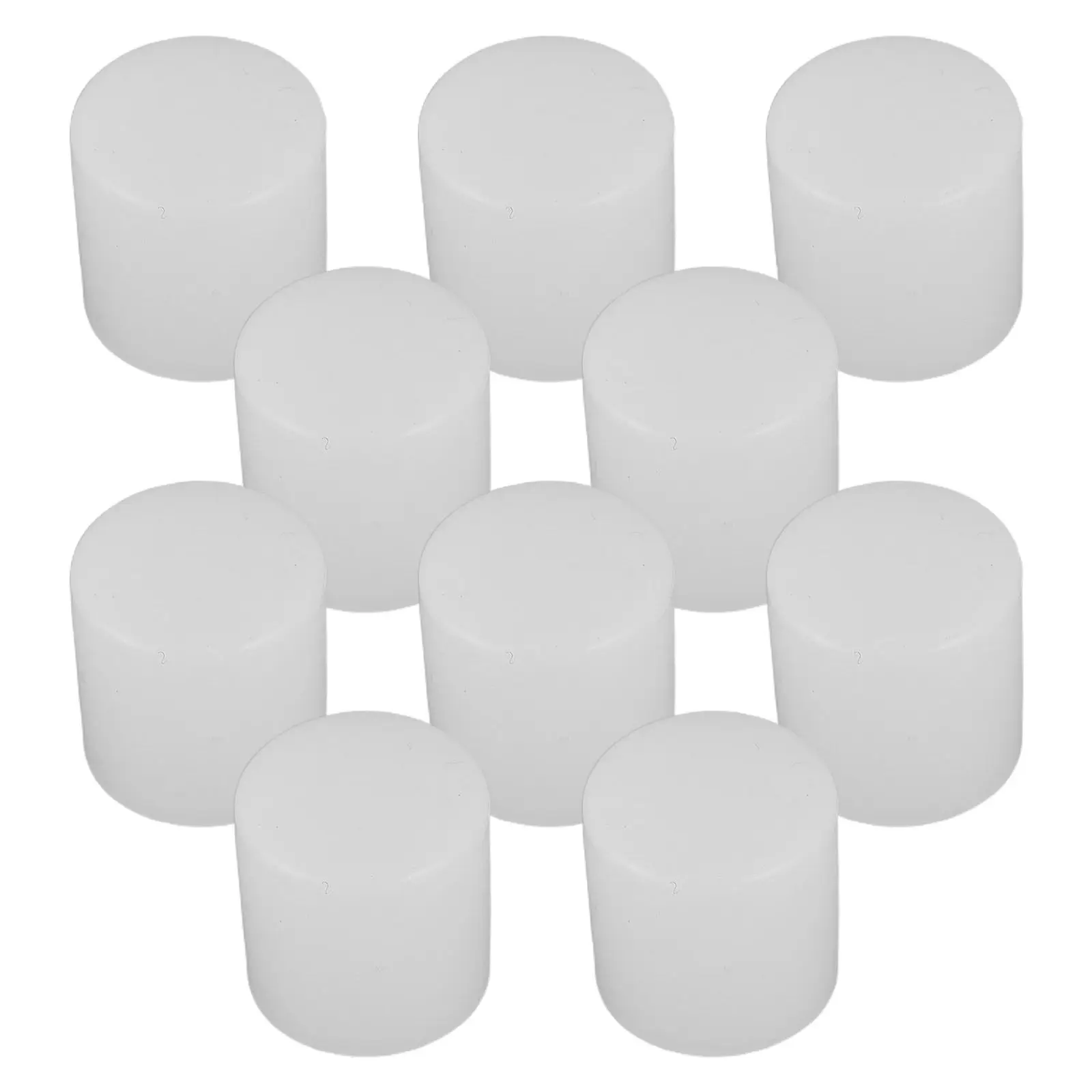 10Pcs Simple Fabric Closet Rack End Caps 16Mm Heavy Duty Plastic Round Tube Insert Plugs Anti Slip Leg Caps for Shoe Racks
