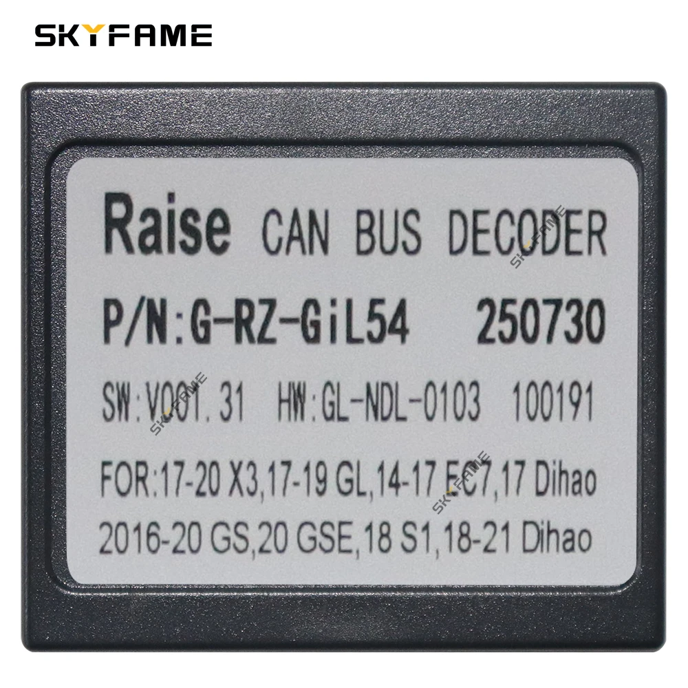 SKYFAME-Adaptador de arnés de cableado de coche de 16 pines con decodificador de caja Canbus para Geely Emgrand GS GL 2016-2020, Cable de alimentación de Radio Android