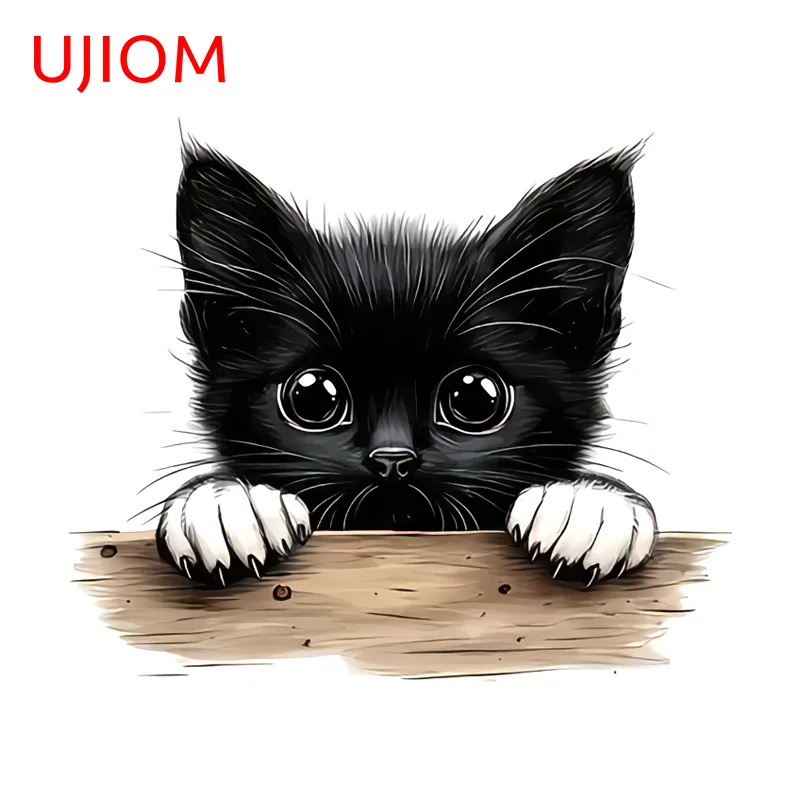 UJIOM Cartoon Attractive Cat Wall Sticker Versatile Attractive Ingenious PVC Sunscreen Decal High Quality Adhesive Wallpaper