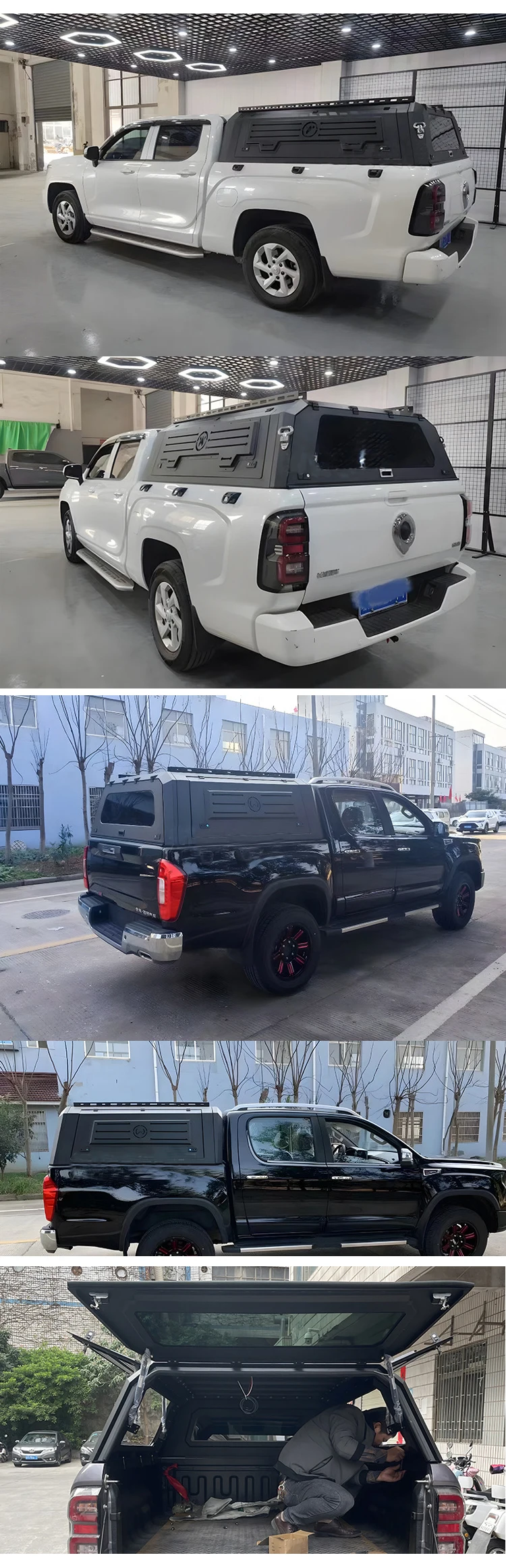 

Camping equipment, construction tools, pickup truck, high cover, hard top, expandable and protective, making travel worry free!