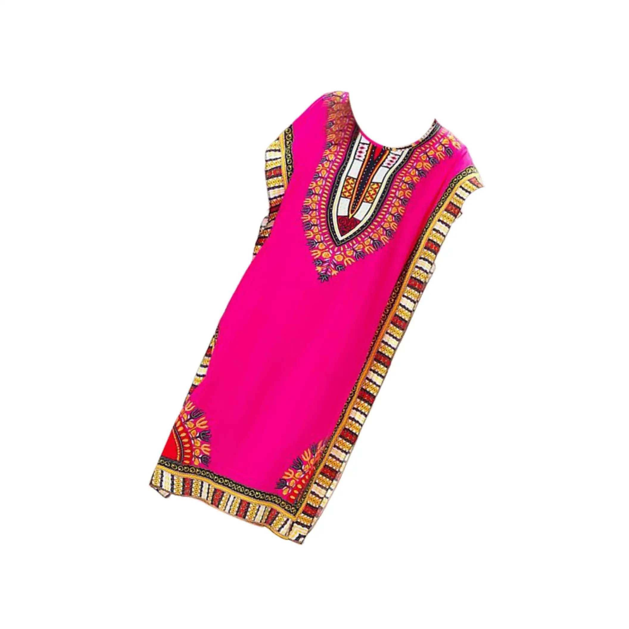 レディース ファッション ビーチ ホリデー ドレス ボヘミアン エレガント エスニック ドレス ルーズ チュニック ブルー