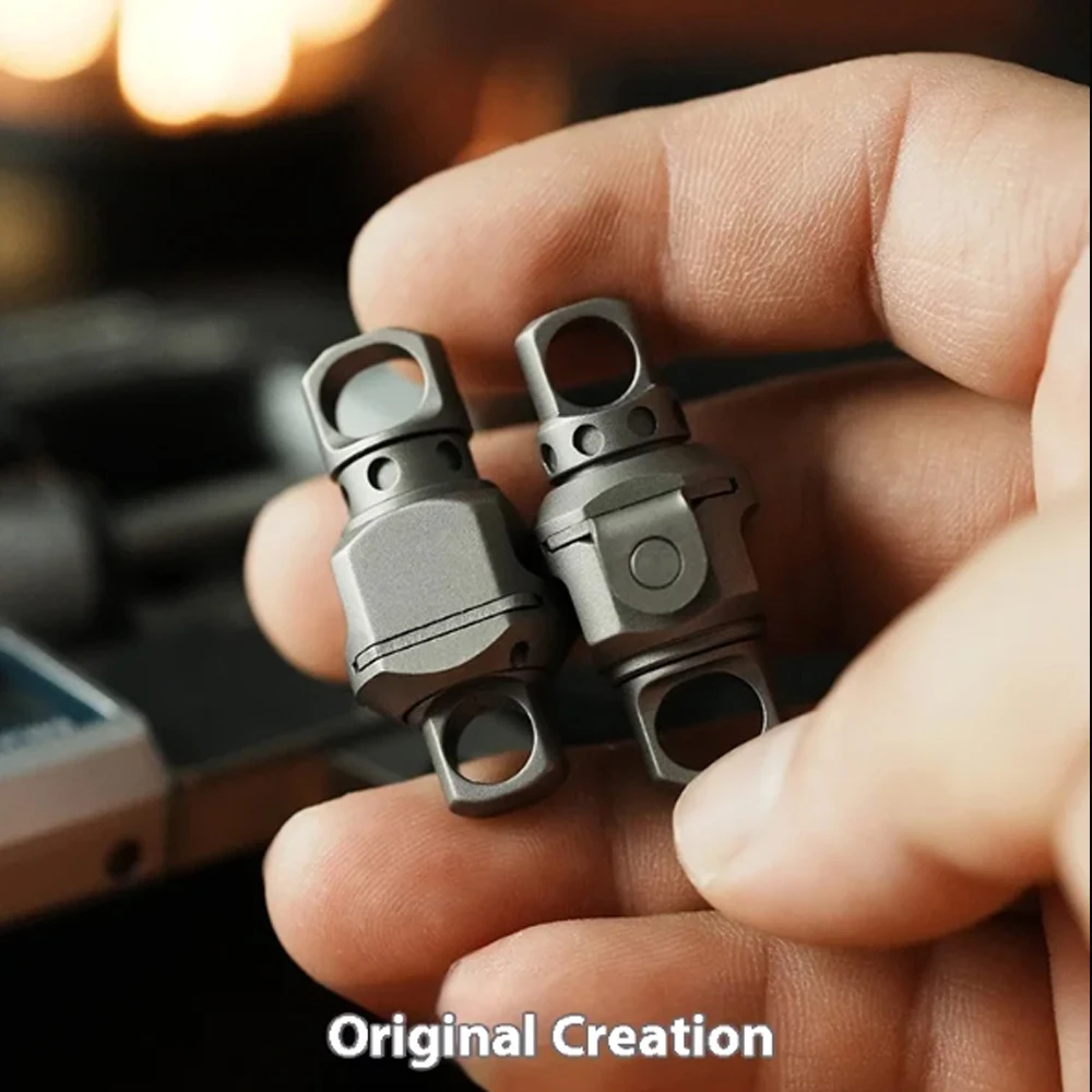 T.MAGICIAN Titanium Quick Release Magnetic Absorption Keychain Key Ring 360 Rotate  for Car Keys EDC Gift for Man Woman